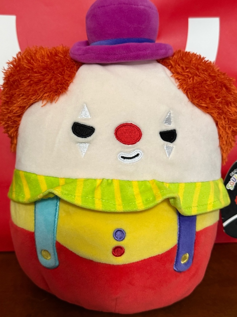Squishmallows Official Kellytoy 8” Bimbi the Clown Select Series Black Tag NWT - Picture 3 of 8